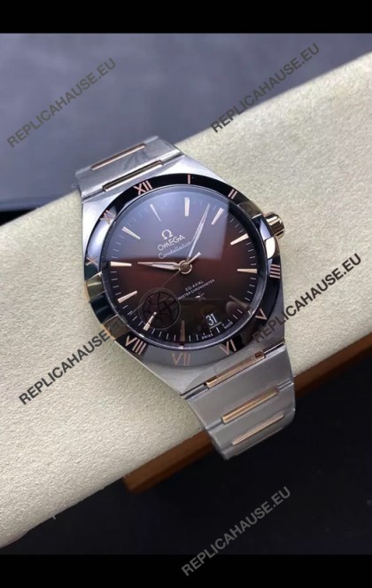 Omega Super Clone Co-Axial Constellation Stainless Brown Dial Replica Watch