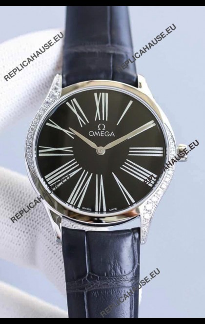 Omega De Ville Tresor Edition Swiss Quartz Watch 36MM Steel Casing Black Dial