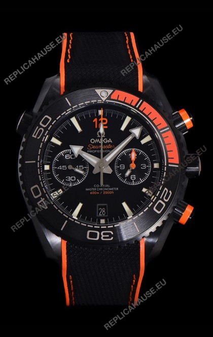 Omega Super Clone Planet Ocean 600M Chronograph Black Ceramic Replica Watch