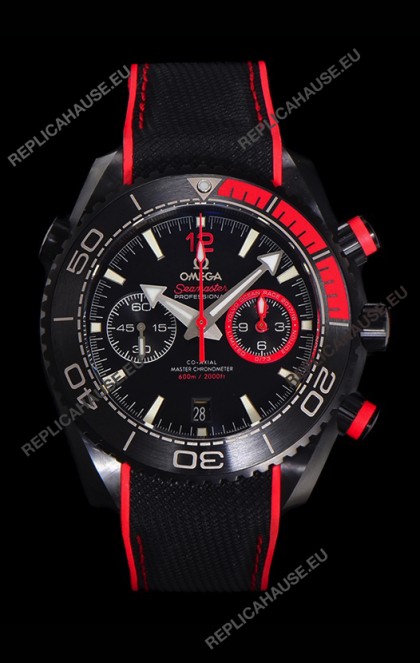 Omega Super Clone Planet Ocean 600M Chronograph Black Ceramic Replica Watch
