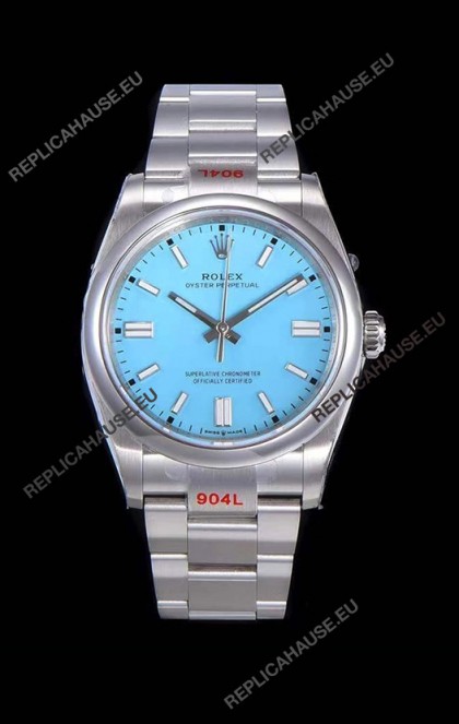 Rolex Oyster Perpetual REF#124300 41MM Cal.3230 Movement Swiss Replica Blue Dial 904L Steel 1:1 Mirror Replica Watch
