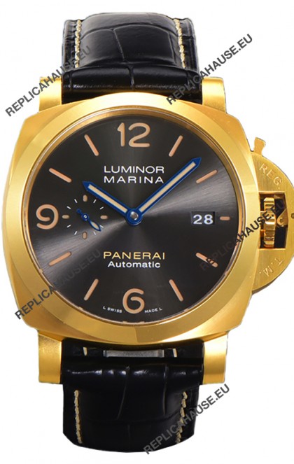 Panerai Luminor Marina PAM1115 1:1 Mirror Swiss Replica Watch 44MM Yellow Gold 