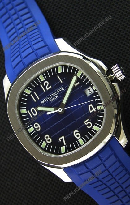 Patek Philippe Aquanaut 5168G-001 Swiss Replica Watch Blue Dial - 1:1 Mirror Edition 