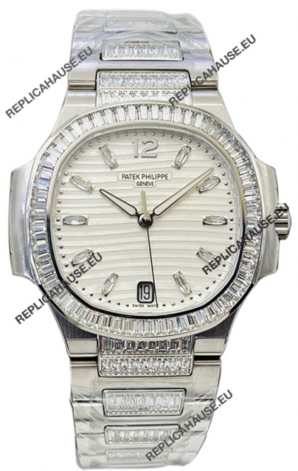 Patek Philippe Nautilus 7118 35MM 1:1 Stainless Steel White Dial 1:1 Mirror Replica Watch