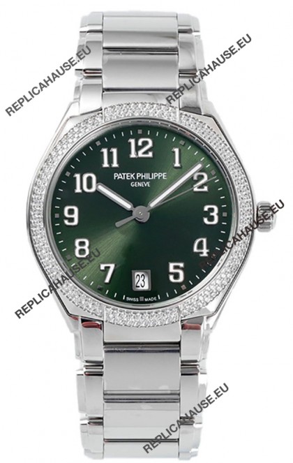 Patek Philippe Twenty-4 Green Dial 904L Steel Casing 1:1 Mirror Replica Watch 36MM