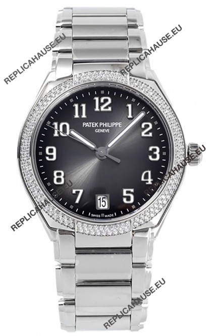 Patek Philippe Twenty-4 Grey Dial 904L Steel Casing 1:1 Mirror Replica Watch 36MM