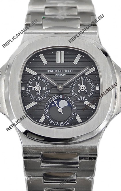 Patek Philippe Nautilus 5740 Perpetual Calendar Stainless Steel Grey Dial Swiss Replica Watch 