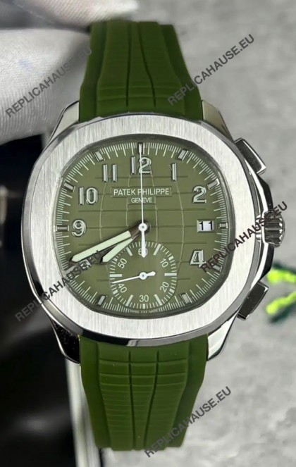 Patek Philippe Aquanaut 5968A Green Dial Chronograph 1:1 Mirror Replica Watch