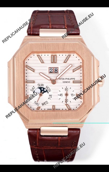 Patek Philippe Cubitus 5822 Rose Gold Casing White Dial Swiss Replica Watch
