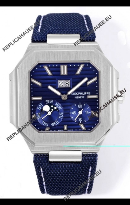 Patek Philippe Cubitus 5822 904L Steel Casing Blue Dial Swiss Replica Watch