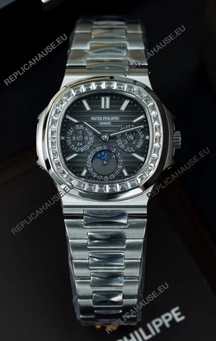 Patek Philippe Nautilus 5740 Perpetual Calendar Stainless Steel Grey Dial Swiss Replica Watch
