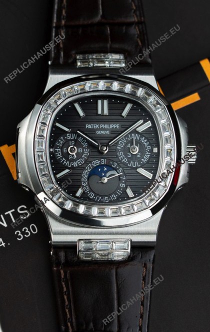 Patek Philippe Nautilus 5740 Perpetual Calendar Stainless Steel Grey Dial Swiss Replica Watch
