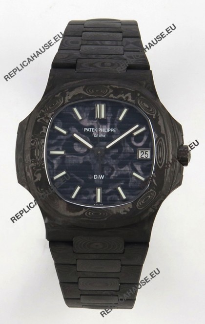 Patek Philippe Nautilus 5711 DiW Blue Carbon Dial 1:1 Mirror Swiss Replica Watch