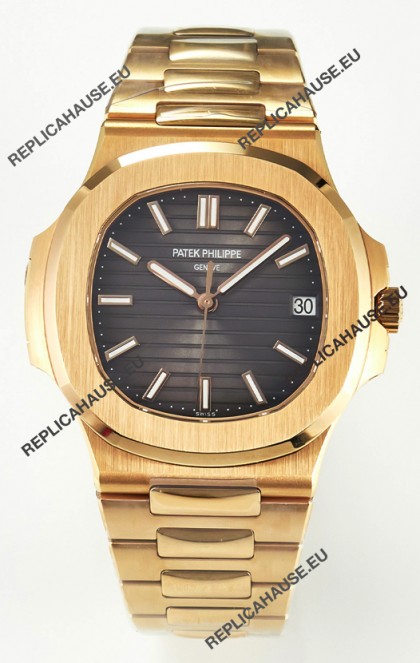 Patek Philippe Super Clone Nautilus 5711/1R-001 in Rose Gold Grey Dial