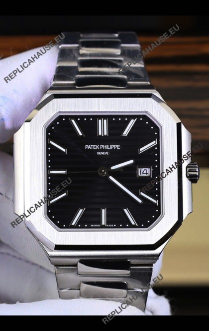Patek Philippe Cubitus 5821 904L Steel Casing Black Dial Swiss Replica Watch 