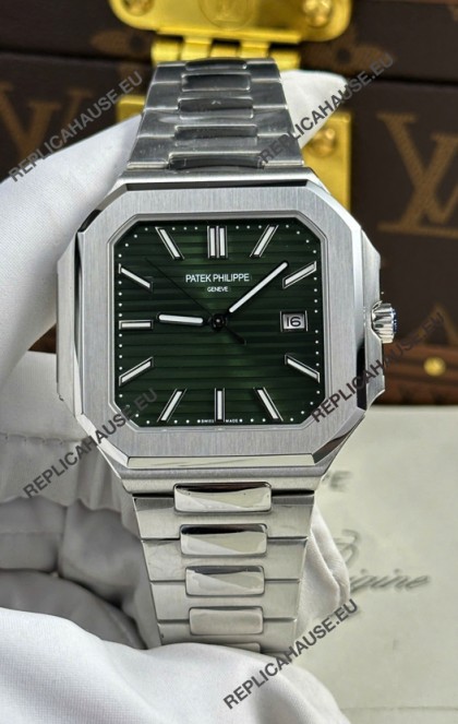 Patek Philippe Cubitus 5821 904L Steel Casing Green Dial Swiss Replica Watch 