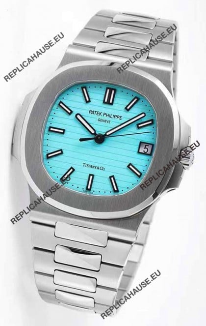 Patek Philippe Nautilus 5711 Tiffany Edition 1:1 Mirror Watch in Green Dial 904L Steel 
