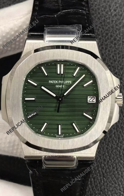 Patek Philippe Nautilus 5711/1A-014 1:1 Mirror Swiss Replica Watch in Green Dial 904L Steel 