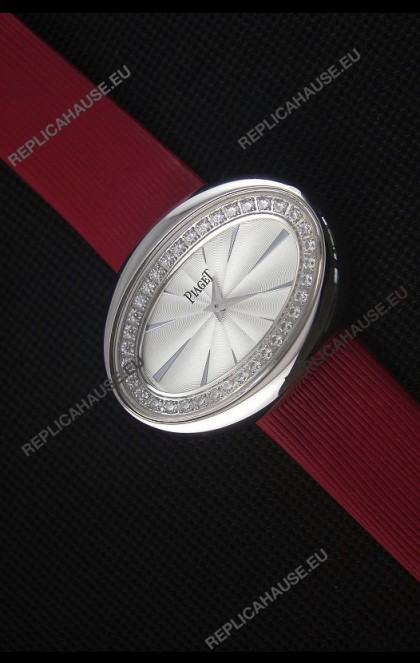 Piaget Limelight Magic Hour Swiss Quartz Steel Case in Red Strap