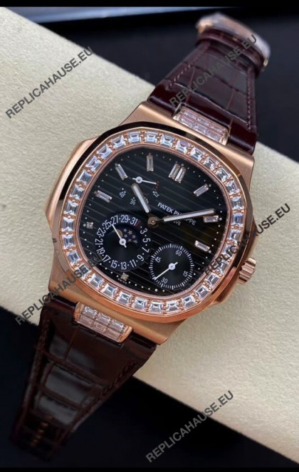 Patek Philippe Nautilus 5712R 1:1 Quality Swiss Replica Watch in Black Dial