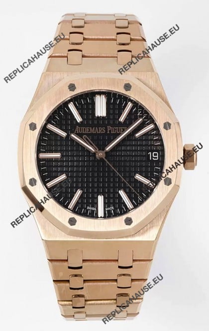 Audemars Piguet Royal Oak 15510 50th Anniversary 41MM Black Dial Rose Gold 41MM 1:1 Mirror Replica