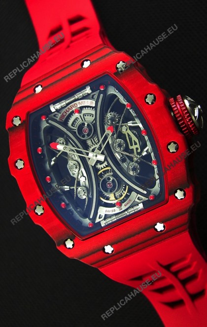 Richard Mille RM53-01 Pablo Mac Donough Red Carbon Case Swiss Replica Watch 