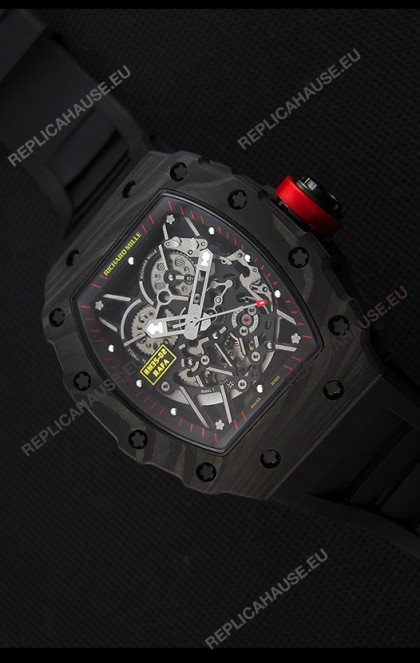 Richard Mille RM35-2 Rafael Nadal Forged Carbon Case with Black Rubber Strap