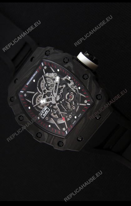 Richard Mille RM35-2 Rafael Nadal Forged Carbon Case with Black Strap