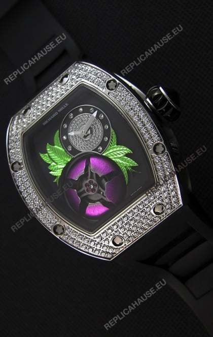 Richard Mille 19-02 Tourbillon Fleur Swiss Replica Watch in Stainless Steel 