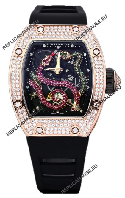 Richard Mille RM26-01 Serpent Dial Rose Gold Plated Watch in Swiss Automatic Movement