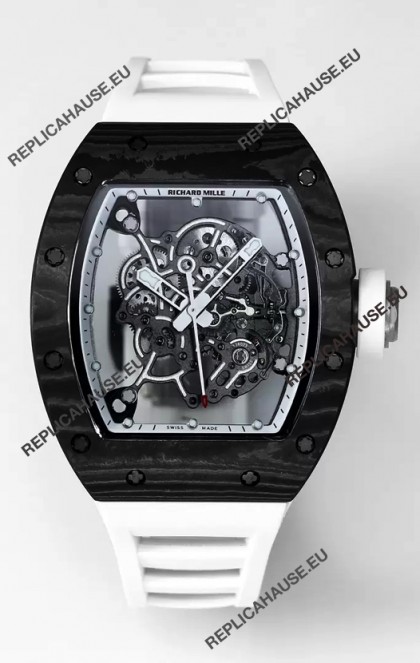 Richard Mille RM055 Black Carbon Casing 1:1 Superclone Genuine Tourbillon Watch 
