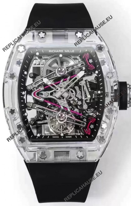Richard Mille RM38-02 Sapphires Bubba Watson Black Rubber Tourbillon Movement 1:1 Mirror Replica