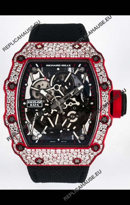 Richard Mille 035-02 Red NTPT Real Vaucher Movement Super Clone Watch 