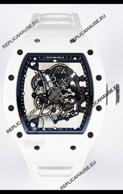 Richard Mille RM055 White Ceramic Real Vaucher Movement Super Clone Watch 