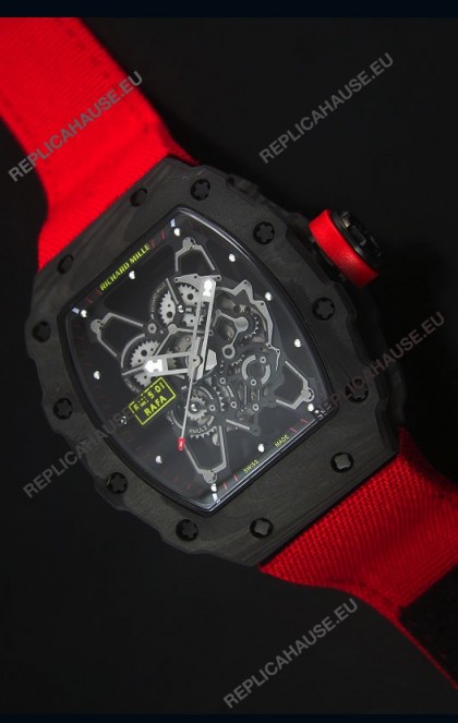 Richard Mille RM35-01 Rafael Nadal Edition Swiss Replica Watch Red Nylon Strap