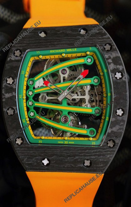 Richard Mille RM59-01 Genuine Tourbillon Movement in Black NTPT Carbon Casing