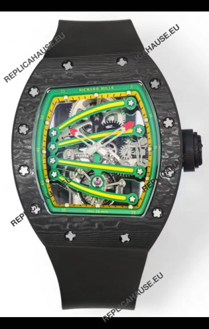 Richard Mille Super Clone RM59-01 Carbon NTPT Case Green Dial Swiss Replica Watch