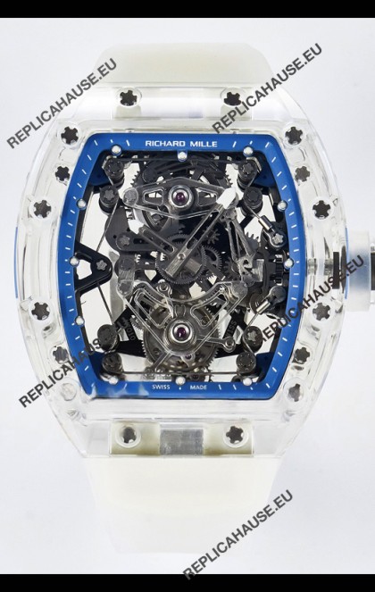 Richard Mille Super Clone 56-01 Transparent Sapphires Casing with Genuine Tourbillon Watch