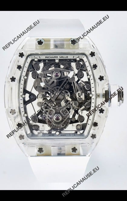 Richard Mille Super Clone 56-01 Transparent Sapphires Casing with Genuine Tourbillon Watch