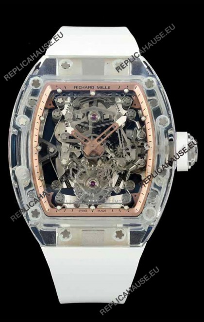 Richard Mille Super Clone 56-01 Transparent Sapphires Casing with Genuine Tourbillon Watch