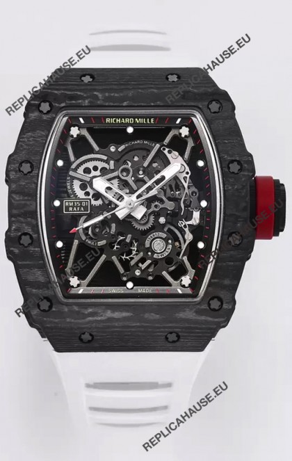 Richard Mille RM35-01 Rafael Nadal Carbon Fiber Casing with Genuine Tourbillon Super Clone Watch