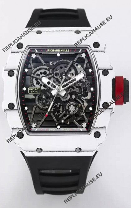 Richard Mille RM35-01 Rafael Nadal Carbon Fiber Casing with Genuine Tourbillon Super Clone Watch
