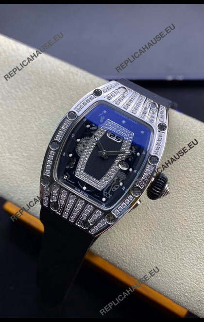 Richard Mille RM-07-01 Stainless Steel Diamonds Ladies 1:1 Mirror Replica Watch 