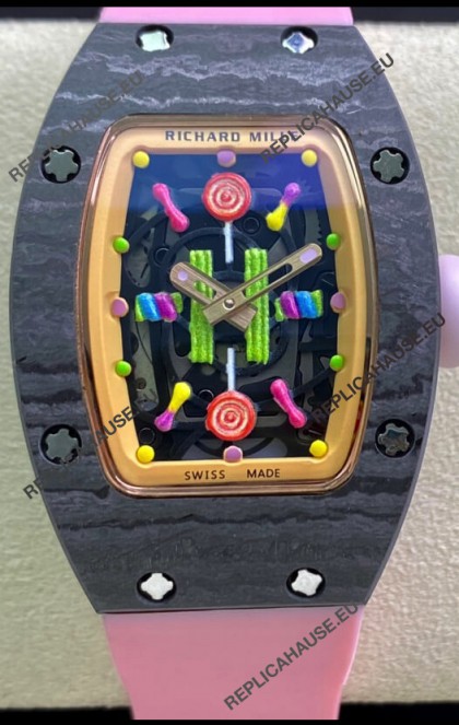 Richard Mille RM-07 Bon Bon Carbon Casing Ladies 1:1 Swiss Replica Watch
