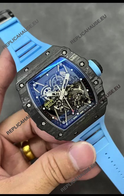 Richard Mille RM35-02 Rafael Nadal Carbon Fiber Casing with Genuine Tourbillon Super Clone Watch