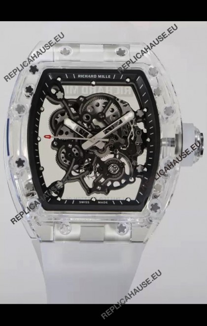 Richard Mille RM055 Transparent Sapphires Casing with Genuine Tourbillon Super Clone Watch