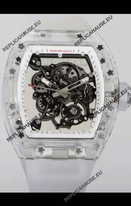Richard Mille RM055 Transparent Sapphires Casing with Genuine Tourbillon Super Clone Watch