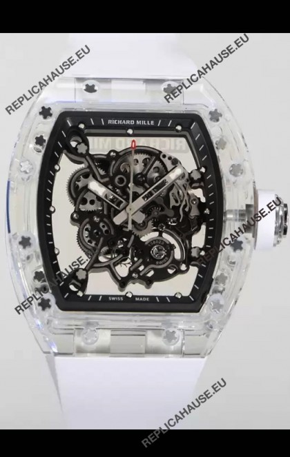 Richard Mille RM055 Transparent Sapphires Casing with Genuine Tourbillon Super Clone Watch