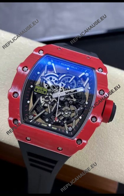 Richard Mille RM35-02 Rafael Nadal Red Carbon Fiber Casing with Genuine Tourbillon Super Clone Watch