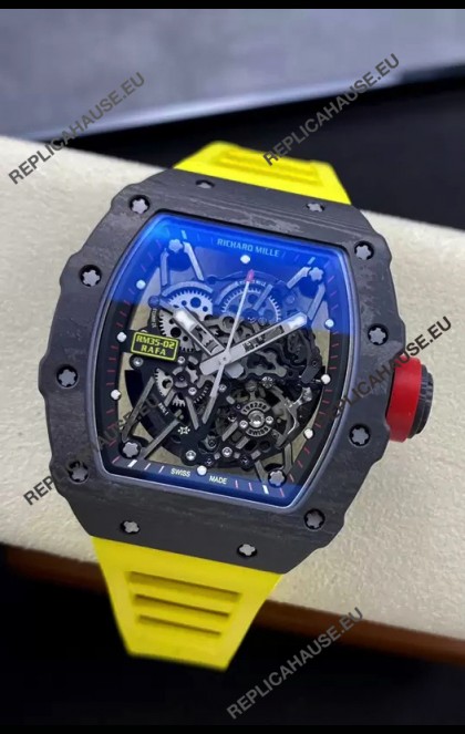 Richard Mille RM35-02 Rafael Nadal Carbon Fiber Casing with Genuine Tourbillon Super Clone Watch